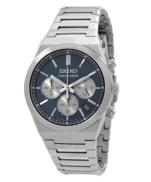 Seiko Sport Chronograph ruostumaton teräs sininen kellotaulu kvartsi SSB453P1 100M miesten kello