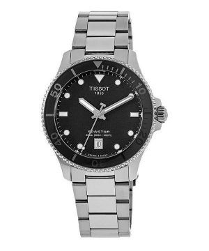 Tissot T-Sport Seastar 1000 ruostumattomasta teräksestä valmistettu musta kellotaulu kvartsisukelluksen T120.210.11.051.00 300M