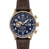 AVI-8 Hawker Hurricane Classic Chronograph Nahkahihna Admiral Blue Kellotaulu Kvartsi AV-4011-0O Miesten kello