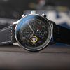 AVI-8 Hawker Hurricane Classic Chronograph Carbon Fiber Black Kellotaulu Quartz AV-4011-0W Miesten kello lisähihnalla