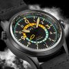 AVI-8 Flyboy Wingman Worldtimer GMT Tropical Grey Kellotaulu Automaattinen AV-4120-04 Miesten kello lisähihnalla