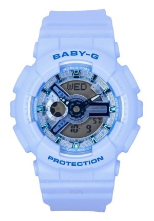 Casio Baby-G analoginen digitaalinen sininen hartsihihna, sininen kellotaulu kvartsi BA-110YK-2A 100M naisten kello