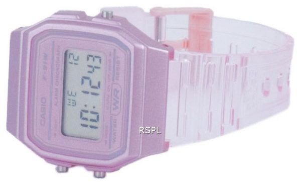 Casio Youth Pink Resin Digital F-91WS-4 F91WS-4 Unisex -kello