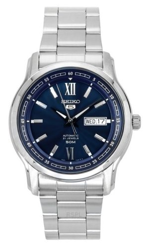 Seiko 5 Analoginen ruostumattomasta teräksestä valmistettu sininen kellotaulu SNKP17K1 miesten kello