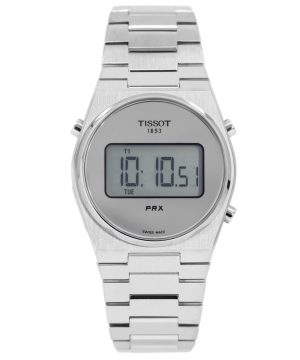 Tissot T-Classic PRX digitaalinen ruostumattomasta teräksestä valmistettu hopea peilikellotaulu kvartsi T137.263.11.030.00 100M