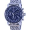 Kunnostettu Zeppelin 100 Jahre Ed.1 Chronograph Blue Dial Quartz 7680M3 miesten kello