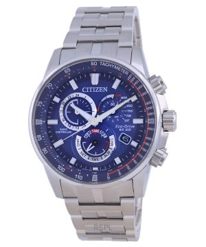 Kunnostettu Citizen PCAT -radioohjattu kronografi Blue Dial Eco-Drive Diver&#39,s CB5880-54L 200M miesten kello