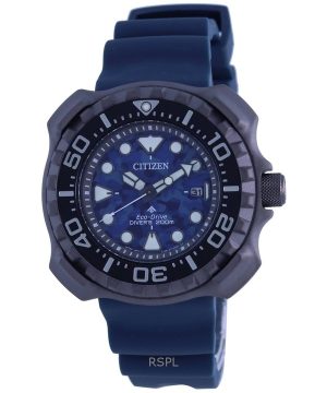 Kunnostettu Citizen Promaster polyuretaanihihna sininen kellotaulu Eco-Drive Diver&#39,s BN0227-09L 200M miesten kello