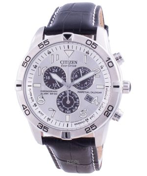 Kunnostettu Citizen Perpetual Calendar Chronograph Silver Dial Eco-Drive BL5470-14A 100M miesten kello