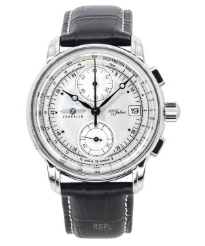 Zeppelin 100 Jahre Chronograph nahkahihna hopea kellotaulu Quartz 86701 miesten kello