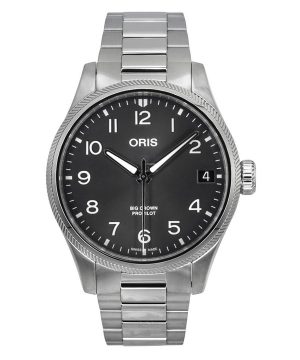 Oris Big Crown ProPilot ruostumattomasta teräksestä valmistettu harmaa kellotaulu automaattinen 01 751 7761 4063-07 8 20 08P 100