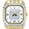 Bulova Octava Crystal Accents kultasävyinen ruostumaton teräs hopea kellotaulu kvartsi 98A295 miesten kello