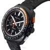 Bulova Racer Chronograph nahkaranneke musta kellotaulu kvartsi 98B428 100M miesten kello