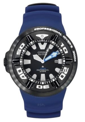 Citizen Promaster PU-hihna musta kellotaulu Eco-Drive Dive's BJ8055-04E 300M miesten kello