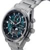 Citizen Radio-ohjattu Moon Phase Super Titanium Green Dial Eco-Drive BY1010-81X 100M miesten kello