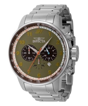 Invicta S1 RKaikkiy Chronograph ruostumaton teräs vihreä kellotaulu kvartsi 44951 100M miesten kello