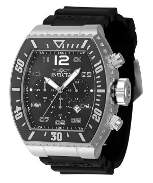 Invicta Pro Diver Chronograph Silikonihihna Musta Kellotaulu Kvartsi 47282 100M Miesten kello