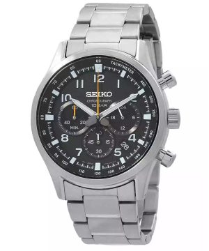 Seiko Discover More Sport Chronograph ruostumaton teräs musta kellotaulu kvartsi SSB447P1 100M miesten kello