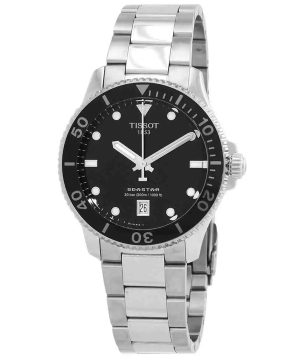 Tissot T-Sport Seastar 1000 ruostumattomasta teräksestä valmistettu musta kellotaulu kvartsisukelluksen T120.410.11.051.00 300M