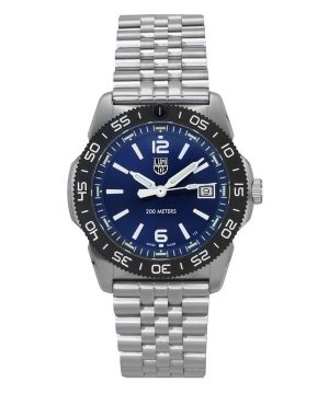 Luminox Pacific Diver Ripple ruostumaton teräs sininen kellotaulu kvartsi XS.3123M.SET.1 200M miesten kello lisähihnalla