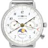 Zeppelin LZ129 Hindenburg Moonphase hopea kellotaulu Quartz 7037M1 naisten kello