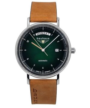 Bauhaus Classic nahkaranneke tummanvihreä kellotaulu automaattinen 21624 miesten kello