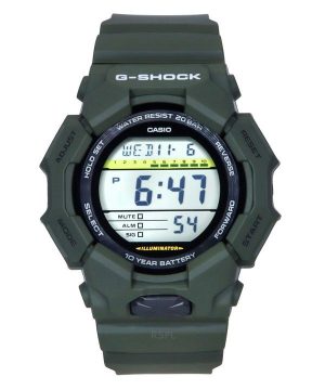 Casio G-Shock digitaalinen biopohjainen vihreä hartsihihna musta kellotaulu kvartsi GD-010-3 200M miesten kello