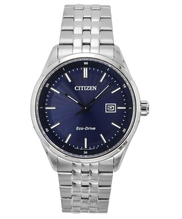 Citizen Eco-Drive ruostumattomasta teräksestä valmistettu sininen kellotaulu BM7560-59L 100M miesten kello