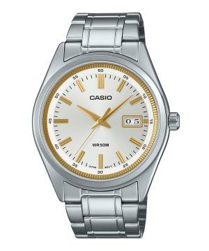 Casio Standard Analoginen ruostumattomasta teräksestä valmistettu hopeinen kellotaulu kvartsi MTP-B180D-7AV miesten kello