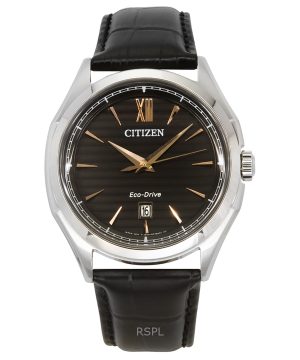 Citizen Eco-Drive nahkaranneke musta kellotaulu AW1750-18E 100M miesten kello