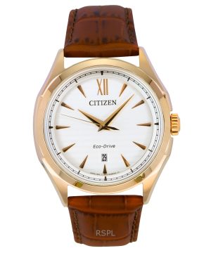 Citizen Eco-Drive nahkaranneke valkoinen kellotaulu AW1753-10A 100M miesten kello