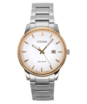 Citizen Eco-Drive ruostumattomasta teräksestä valmistettu valkoinen kellotaulu BM6979-74A miesten kello