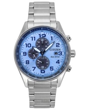 Citizen Eco-Drive Chronograph Limited Edition ruostumattomasta teräksestä valmistettu sininen kellotaulu CA0770-72M 100M miesten