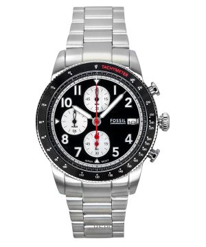 Fossil Sport Tourer Chronograph ruostumaton teräs musta kellotaulu kvartsi FS6045 miesten kello