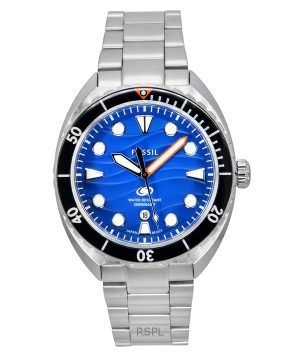 Fossil Breaker ruostumaton teräs sininen kellotaulu kvartsi Diver&#39,s FS6064 200M miesten kello