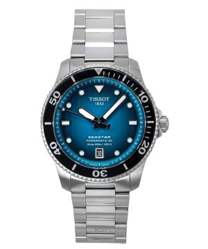 Tissot Seastar 1000 Powermatic 80 turkoosi kellotaulu automaattinen sukeltaja T120.807.11.091.00 300M miesten kello